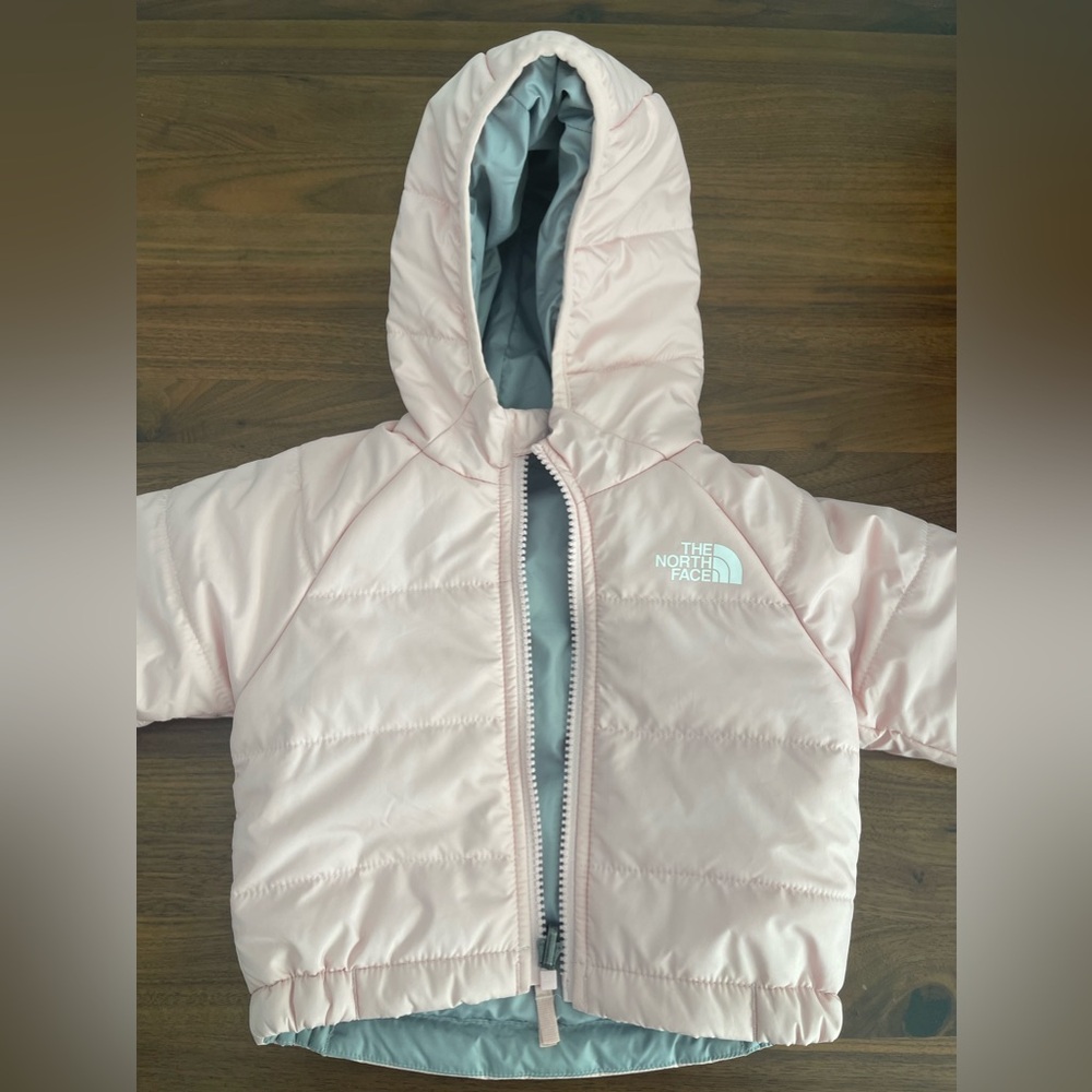 North Face Reversible Baby Girl Jacket ✨ Size 3-6 Months